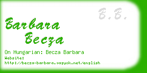 barbara becza business card